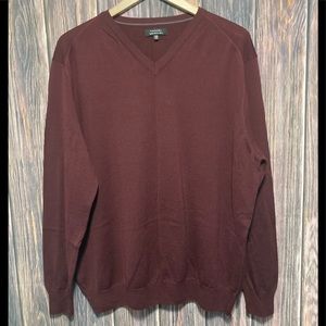 Tahari Merino Wool Polyacrylic Fiber V-Neck Sweater - Men’s Size XXL